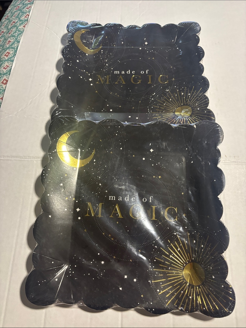 Made of Magic Black & Gold Moon Party Dinner Plates (Set of 2)